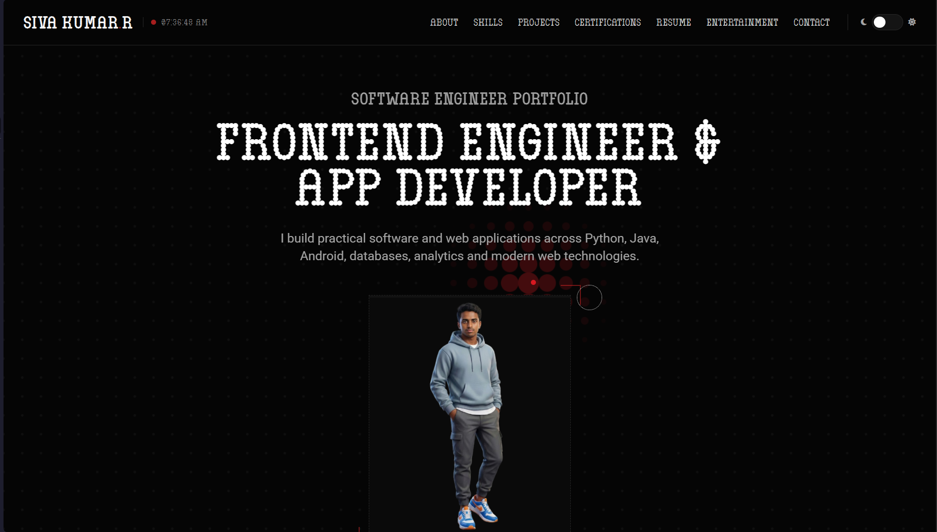Interactive Frontend Portfolio Design